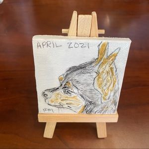 RIKKISRATPACK 3”x3” pet portrait and easel